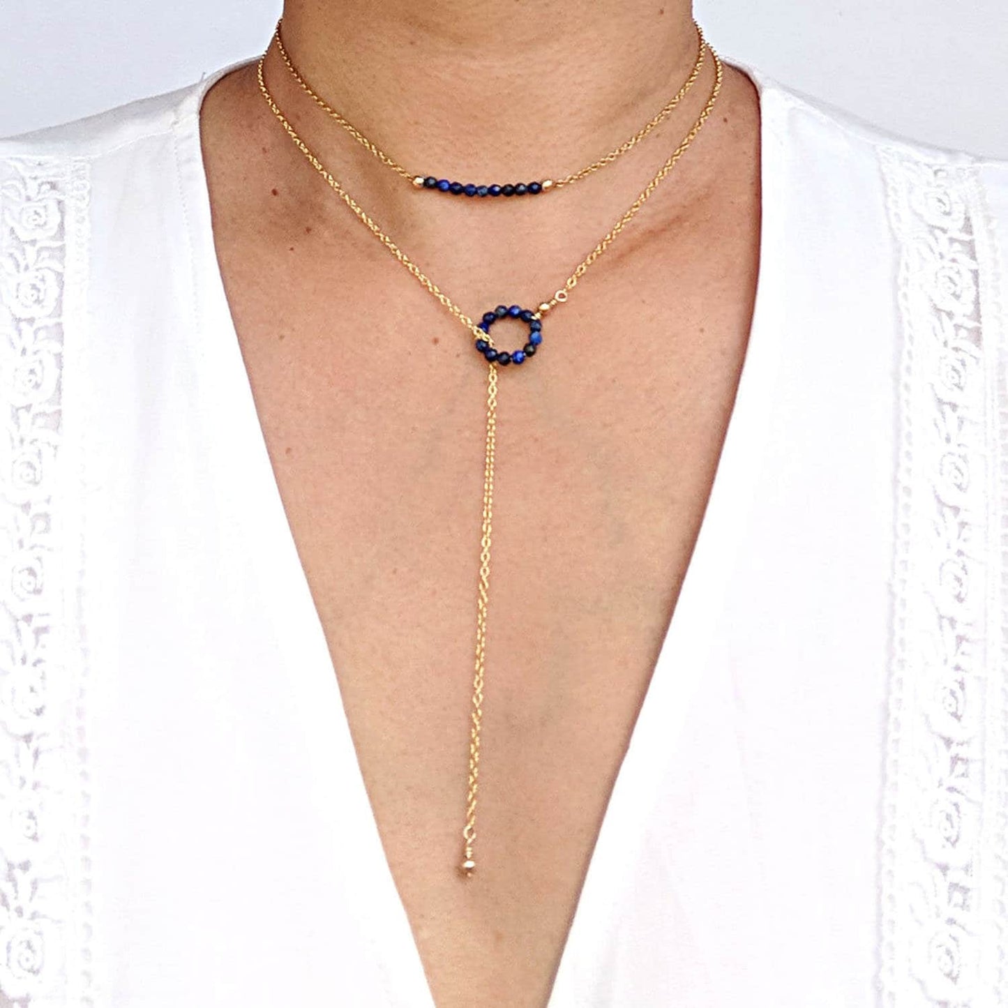 Aquamarine necklace Silver/Gold tiny gemstone choker necklace March birthstone necklace Personalized bar necklace Something blue for bride StudioVy