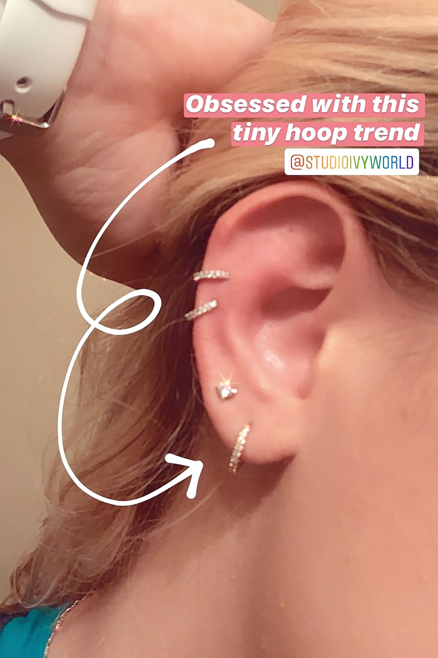 Small hoop earrings Surgical steel earrings Forward helix earring Stud CZ Conch piercing Tragus piercing Cartilage hoop Nose/Septum ring 8mm StudioVy