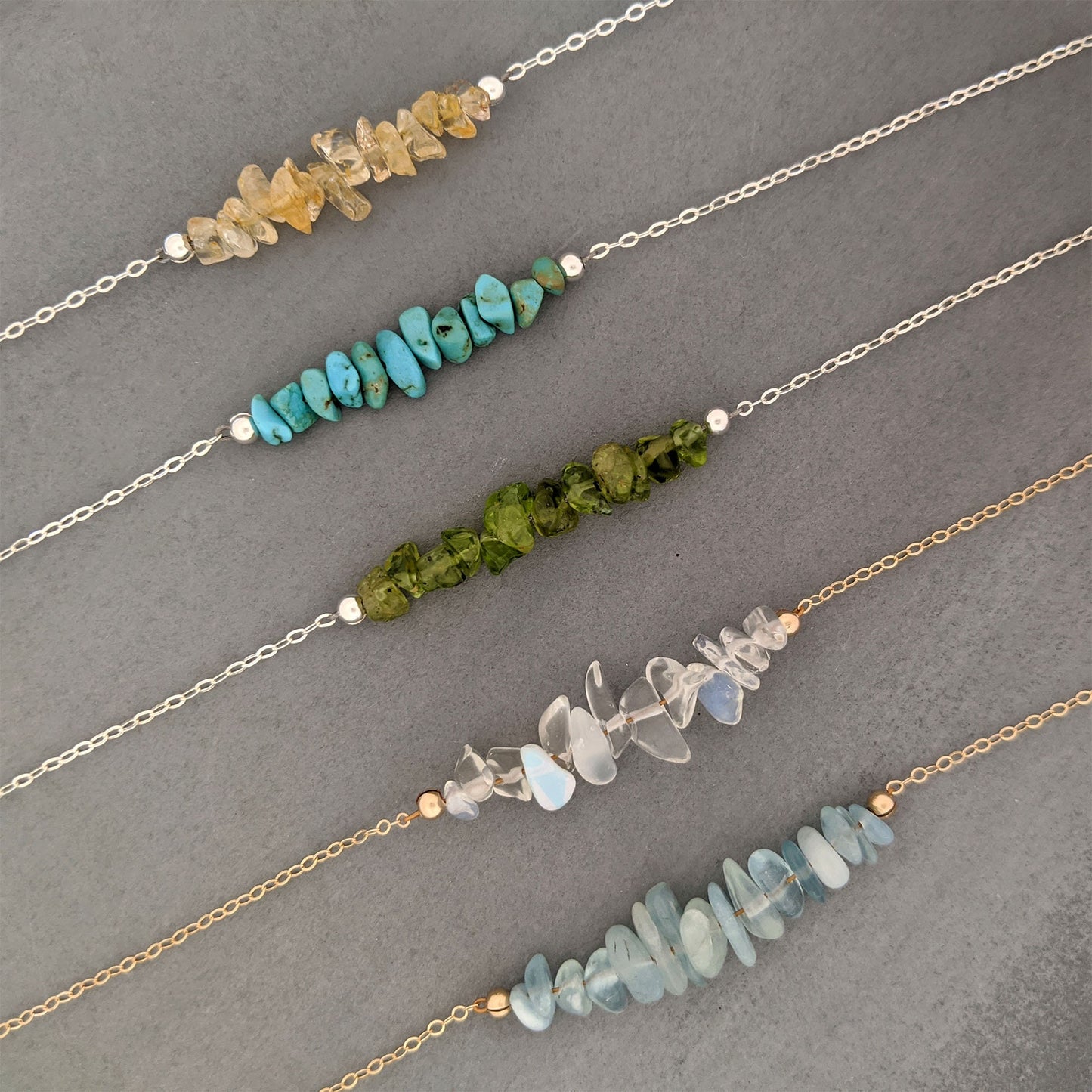 Ankle bracelet Raw aquamarine bracelet March birthstone bracelet/anklet StudioVy
