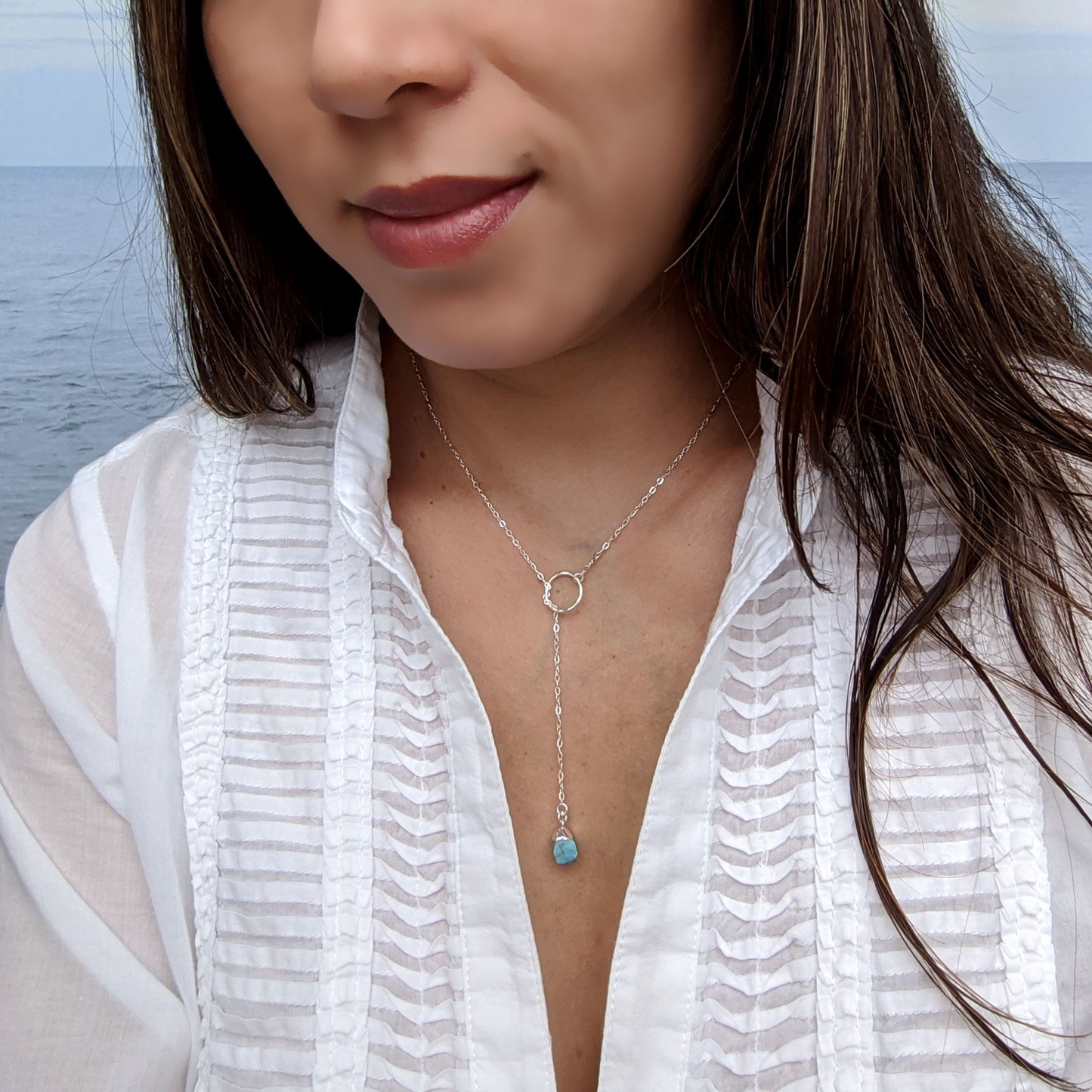 Genuine raw ruby necklace LARIAT necklace Sterling silver-Gold rose raw crystal necklace July birthstone necklace 40th birthday gifts women StudioVy