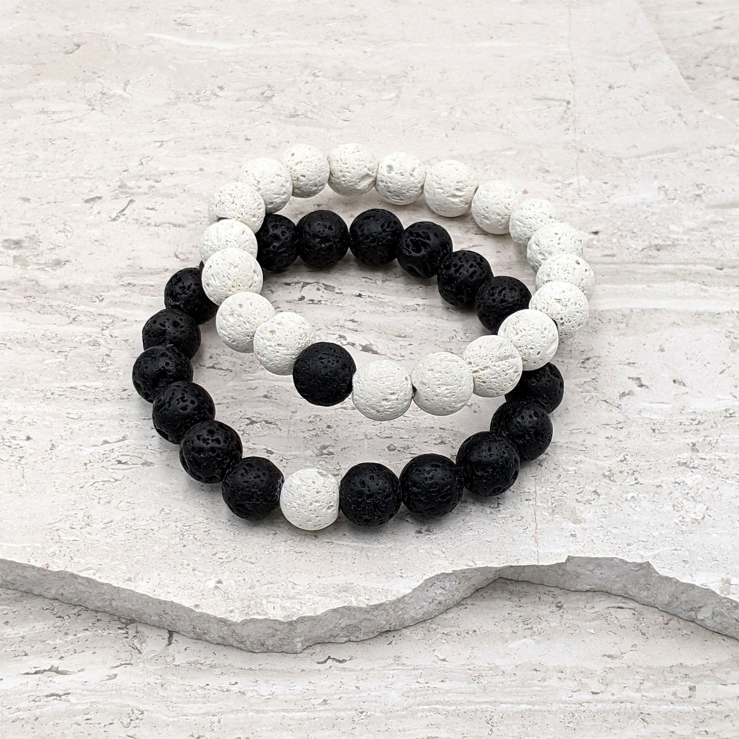 Couples bracelets set Matching bracelets Aromatherapy/Essential oil bracelets Long distance relationship gift for boyfriend Valentines gifts StudioVy