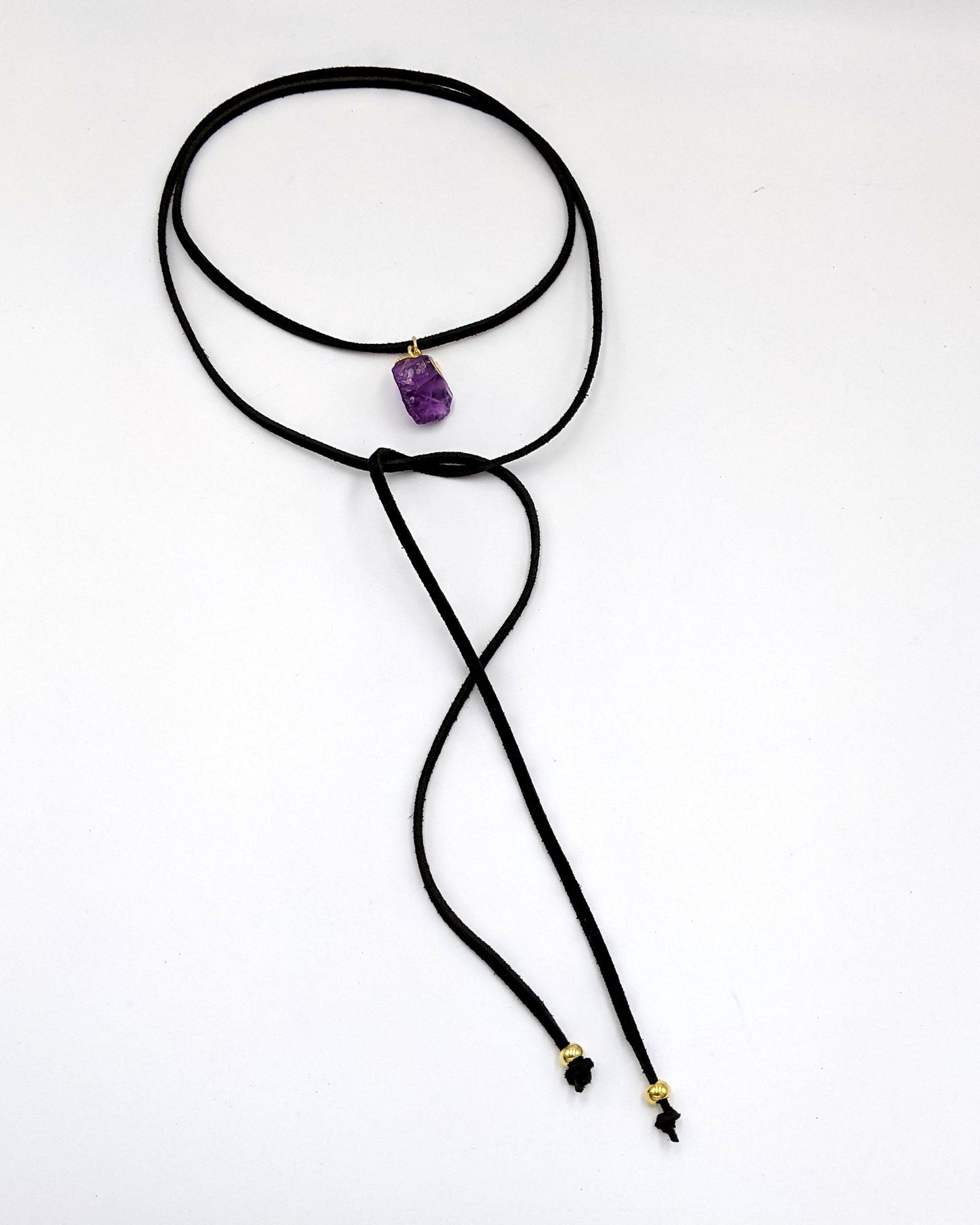 M-L rainbow moonstone necklace Wrap leather choker Raw moonstone necklace Moon stone raw gemstone necklace 40th-60th birthday gifts women StudioVy