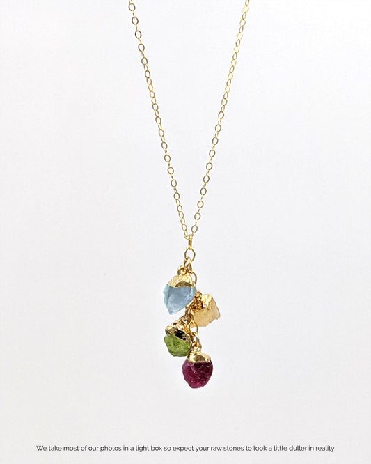 Mom Christmas gift from daughter: Family Birthstone necklace Mom necklace  StudioVy   