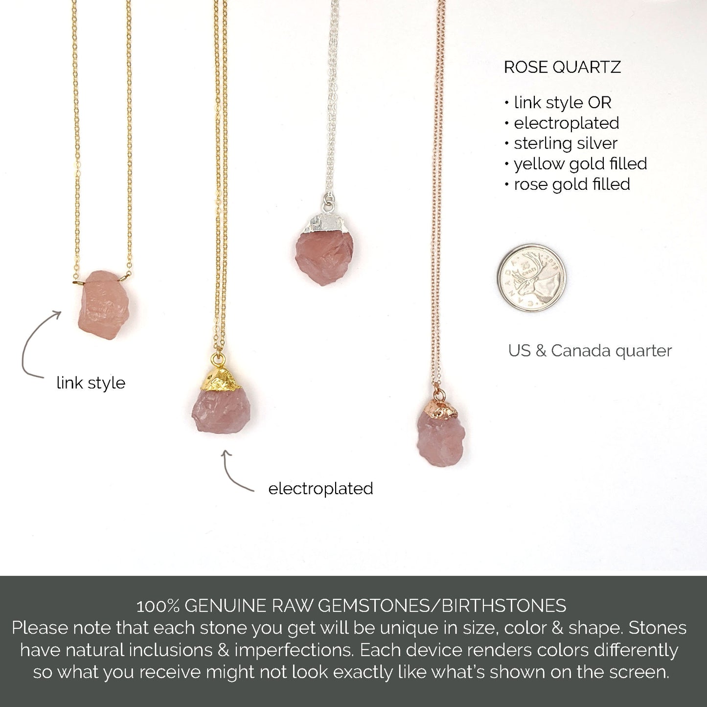 Chunky raw rose quartz necklace Rose gold-Silver rose quartz pendant Large crystal pendant Electroformed necklace Pink raw gemstone necklace StudioVy