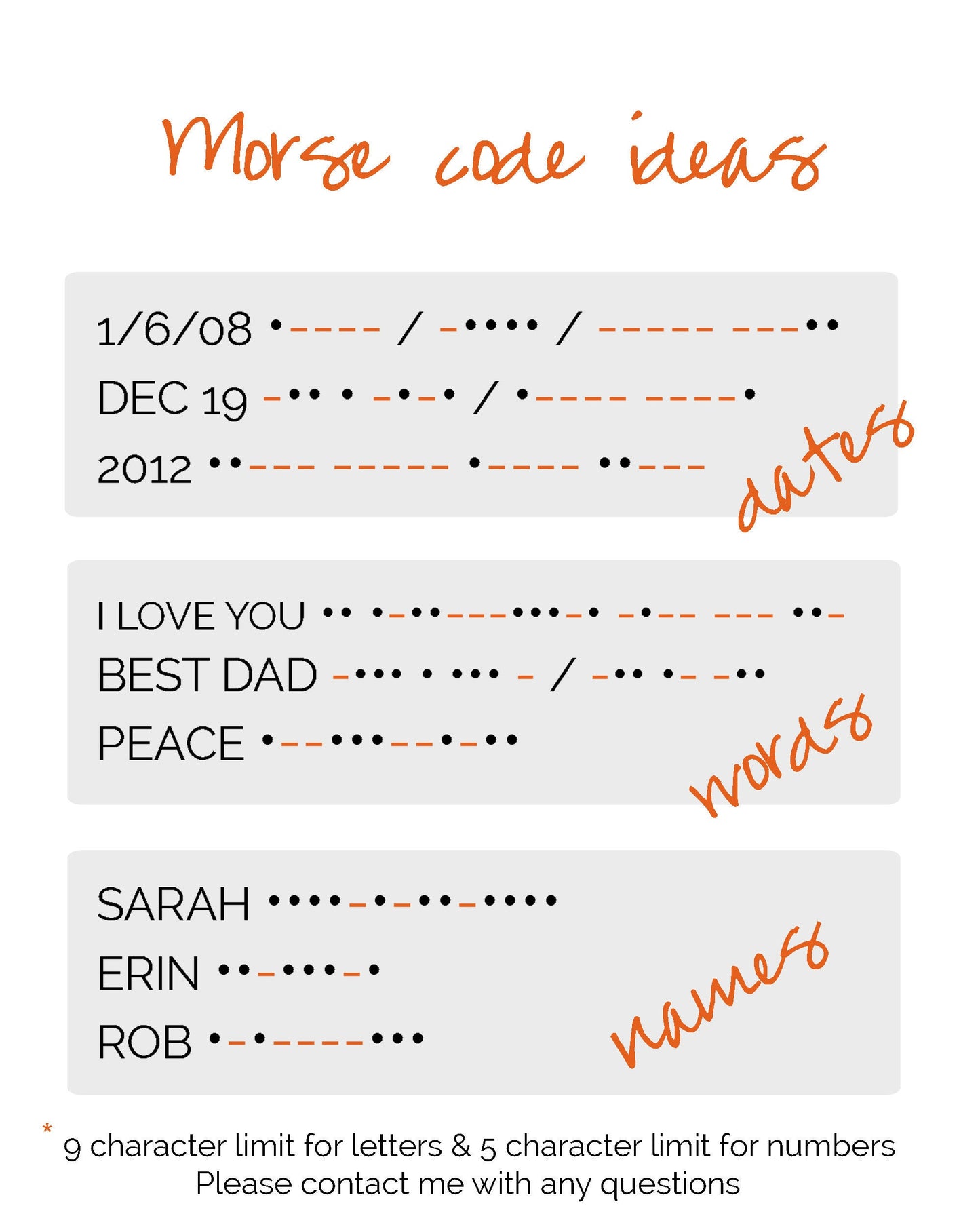 Custom Morse code bracelet Men/Step dad Fathers Day gift from wife StudioVy