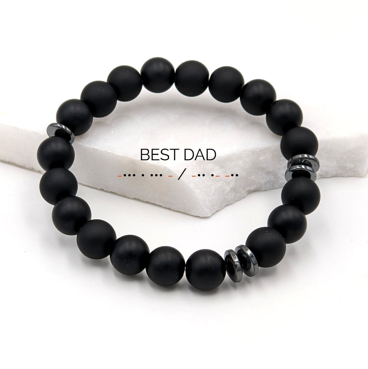 Custom Morse code bracelet Men/Step dad Fathers Day gift from wife StudioVy