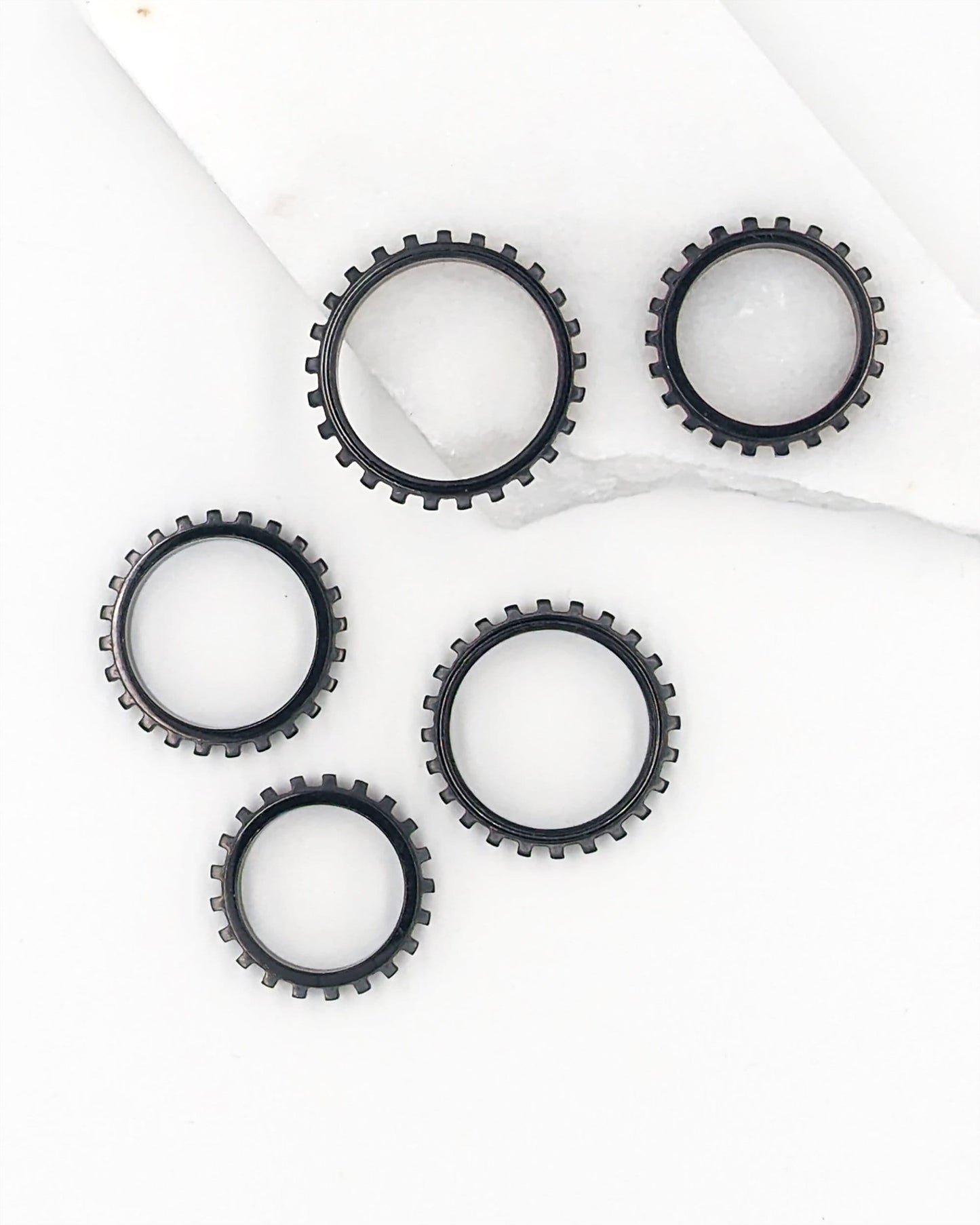 Fidget ring/Spinner ring/Anxiety ring with horizontal spinning gear StudioVy