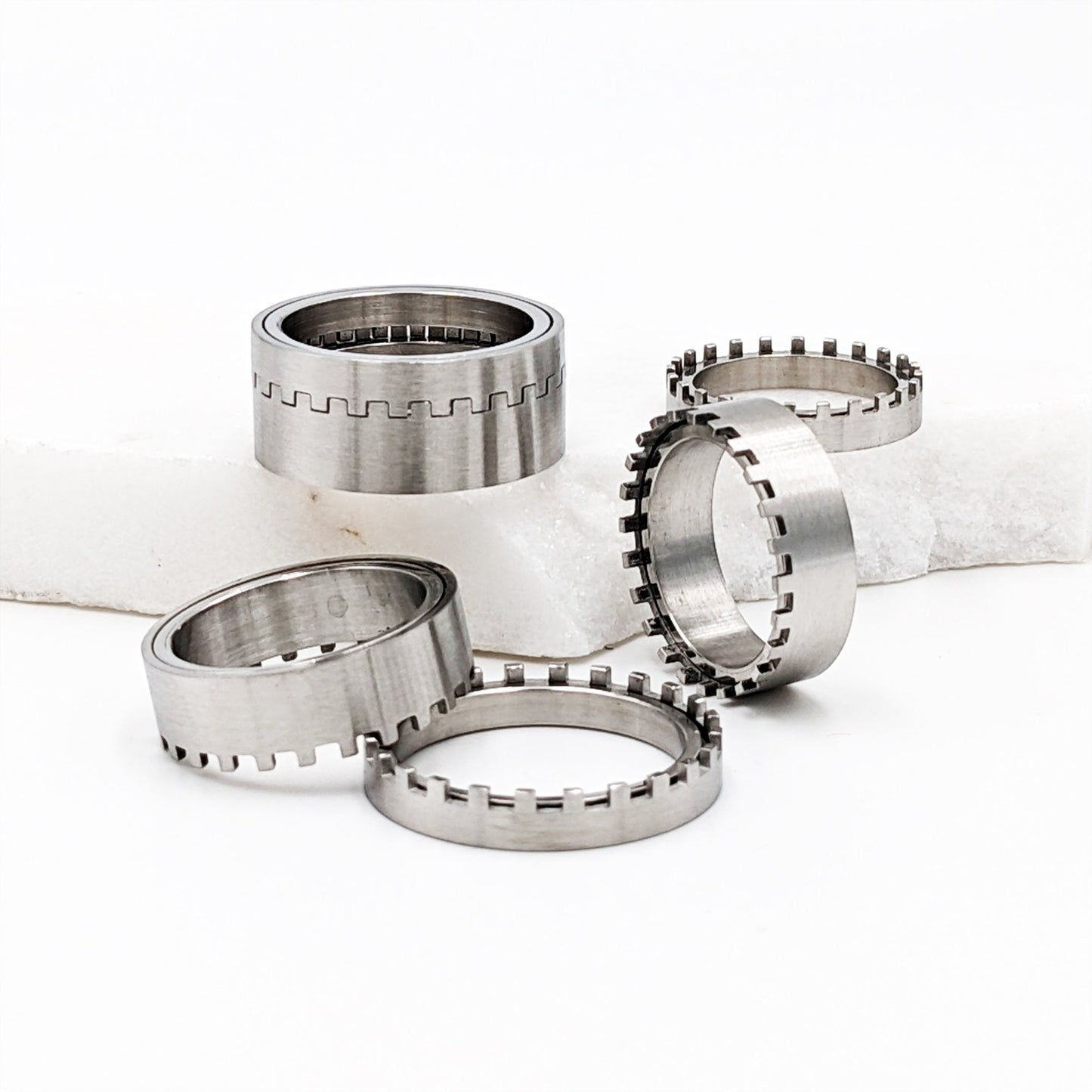 Fidget spinner ring/Anxiety ring with stacking gear for Men/Women/Kids StudioVy