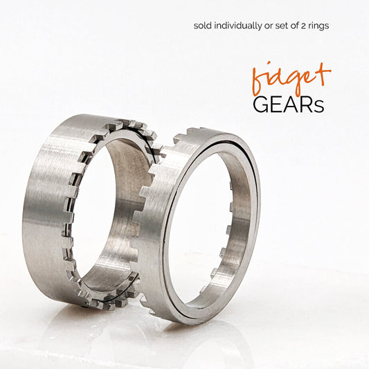 Finger spinner ring/Anxiety ring w/ stacking gear for Men/Women/Boys/Girls  StudioVy   