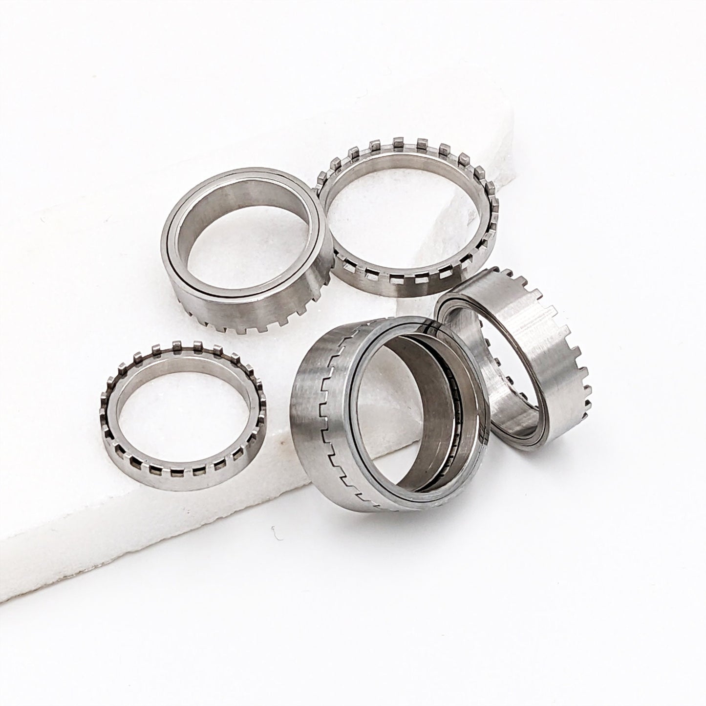 Fidget spinner ring/Anxiety ring with stacking gear for Men/Women/Kids StudioVy