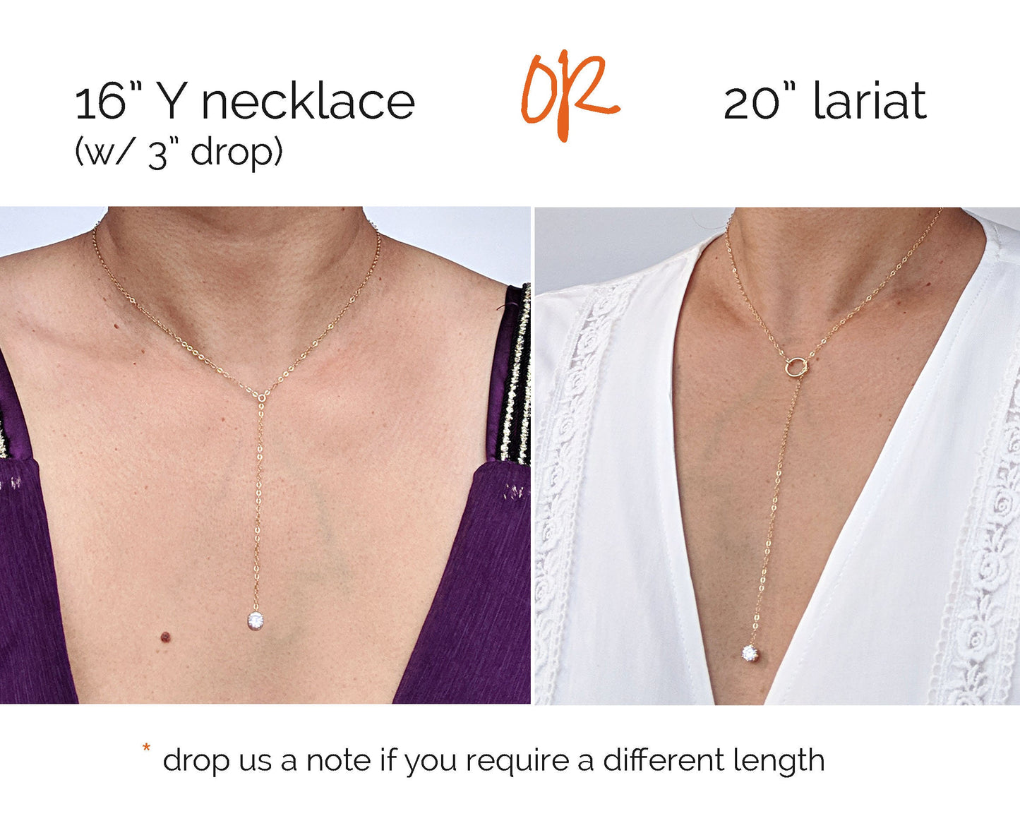 40th birthday gifts women CZ peridot necklace Gold crystal Y necklace Sterling silver lariat necklace August birthstone necklace & initial  studioVy   
