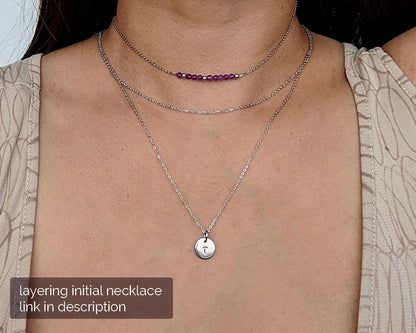 Genuine sapphire necklace Morse code necklace September birthstone necklace  StudioVy   
