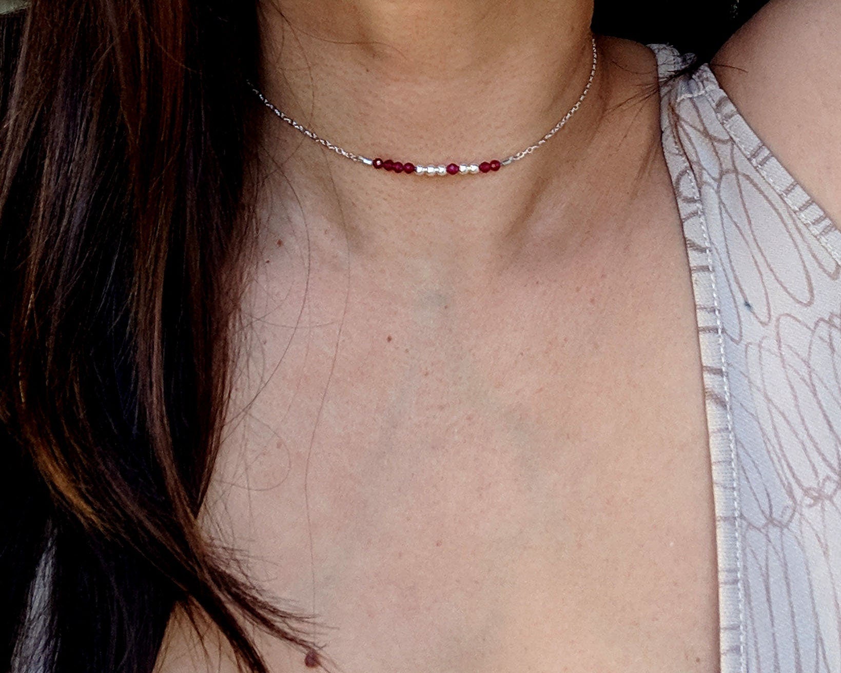 April birthstone necklace Morse code necklace Custom clear quartz necklace  StudioVy   
