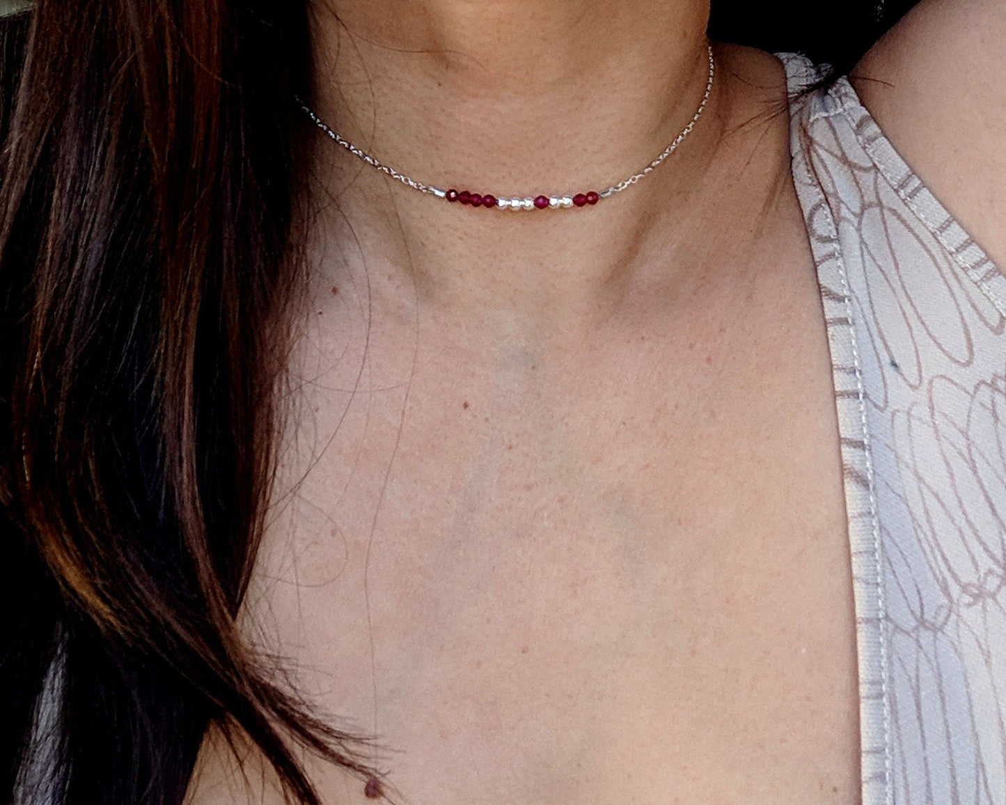 Gemstone Morse code necklace Custom birthstone necklace | Personalized gift  StudioVy   