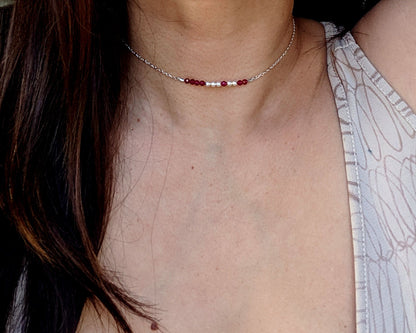 Gemstone Morse code necklace Custom birthstone necklace | Personalized gift  StudioVy   