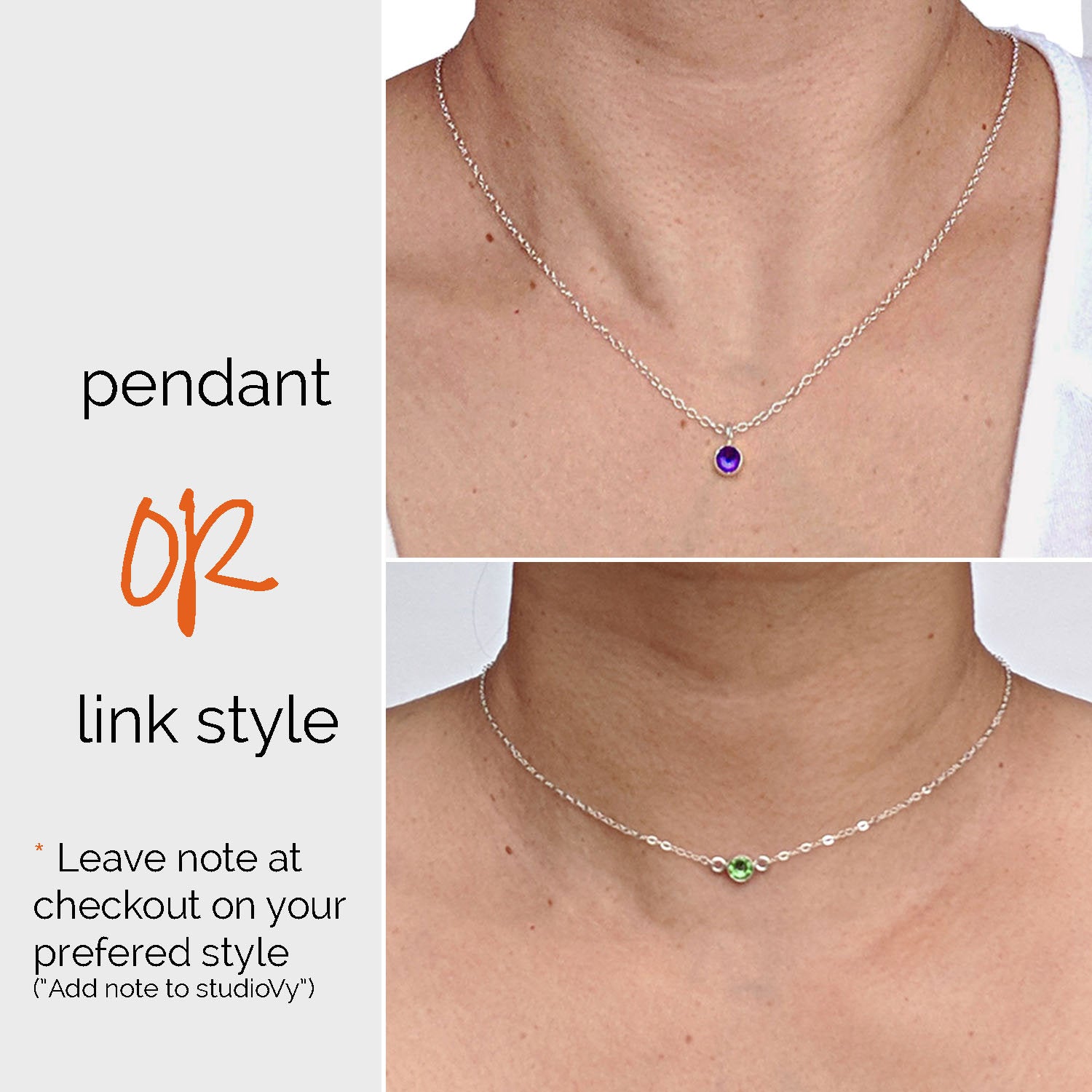 July birthstone necklace with initial | Swarovski ruby choker + more colors  StudioVy   