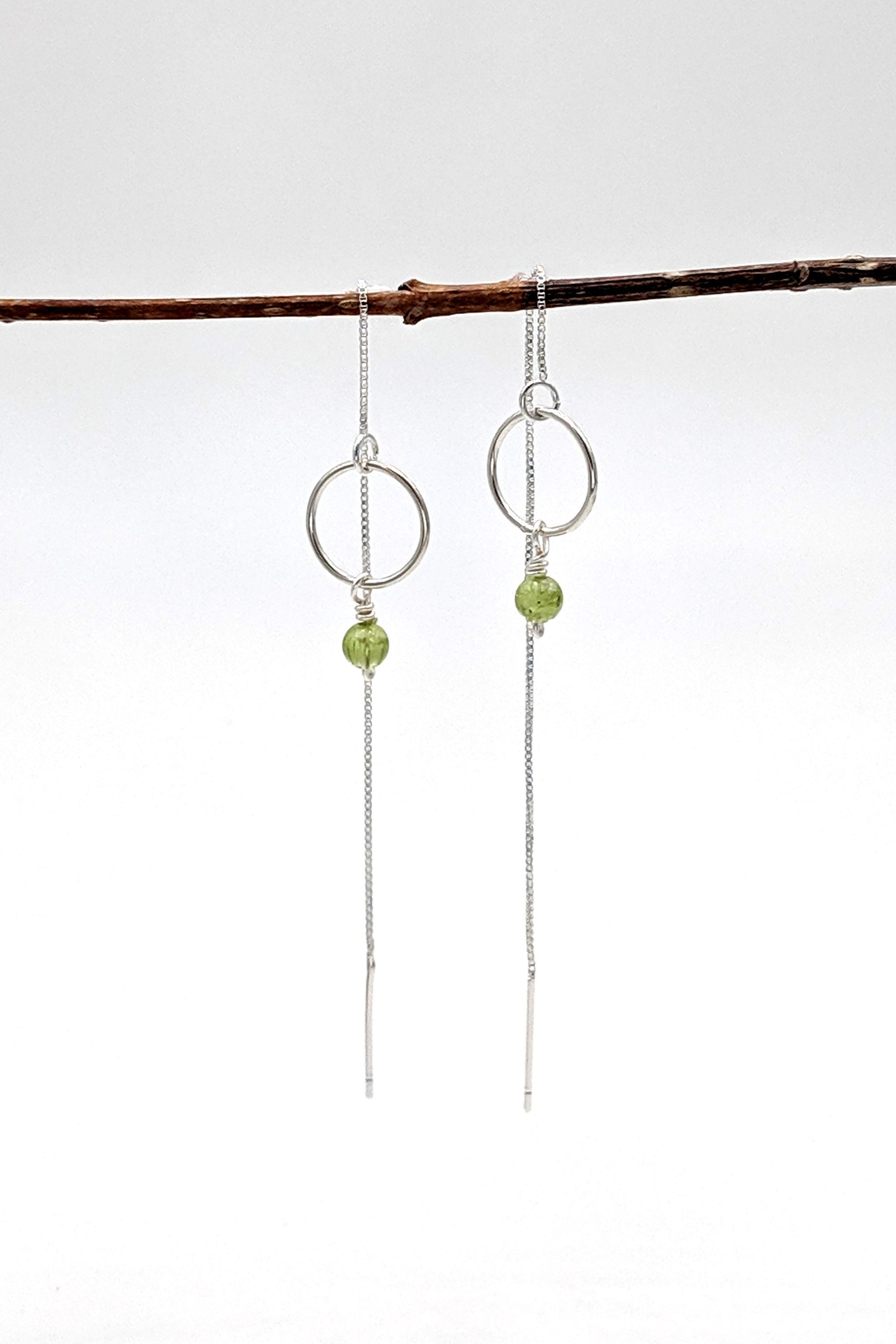 Lava rock earrings Essential oil earrings Diffuser aromatherapy jewelry Long threader earrings Sterling silver black lava stone earrings BFF  StudioVy   