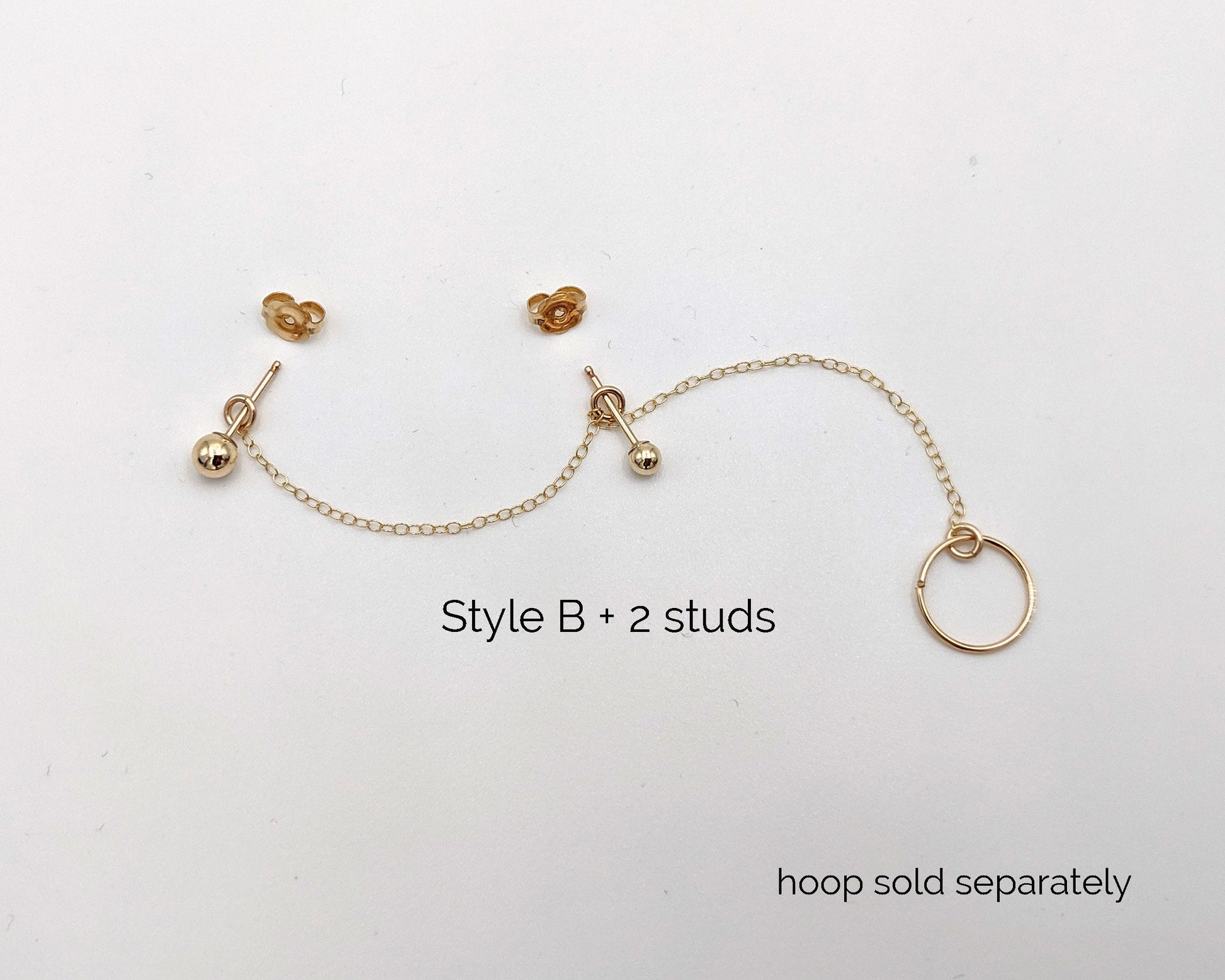 9-way chain earrings connector | Helix chain ear cuff in silver/rose/gold  StudioVy   