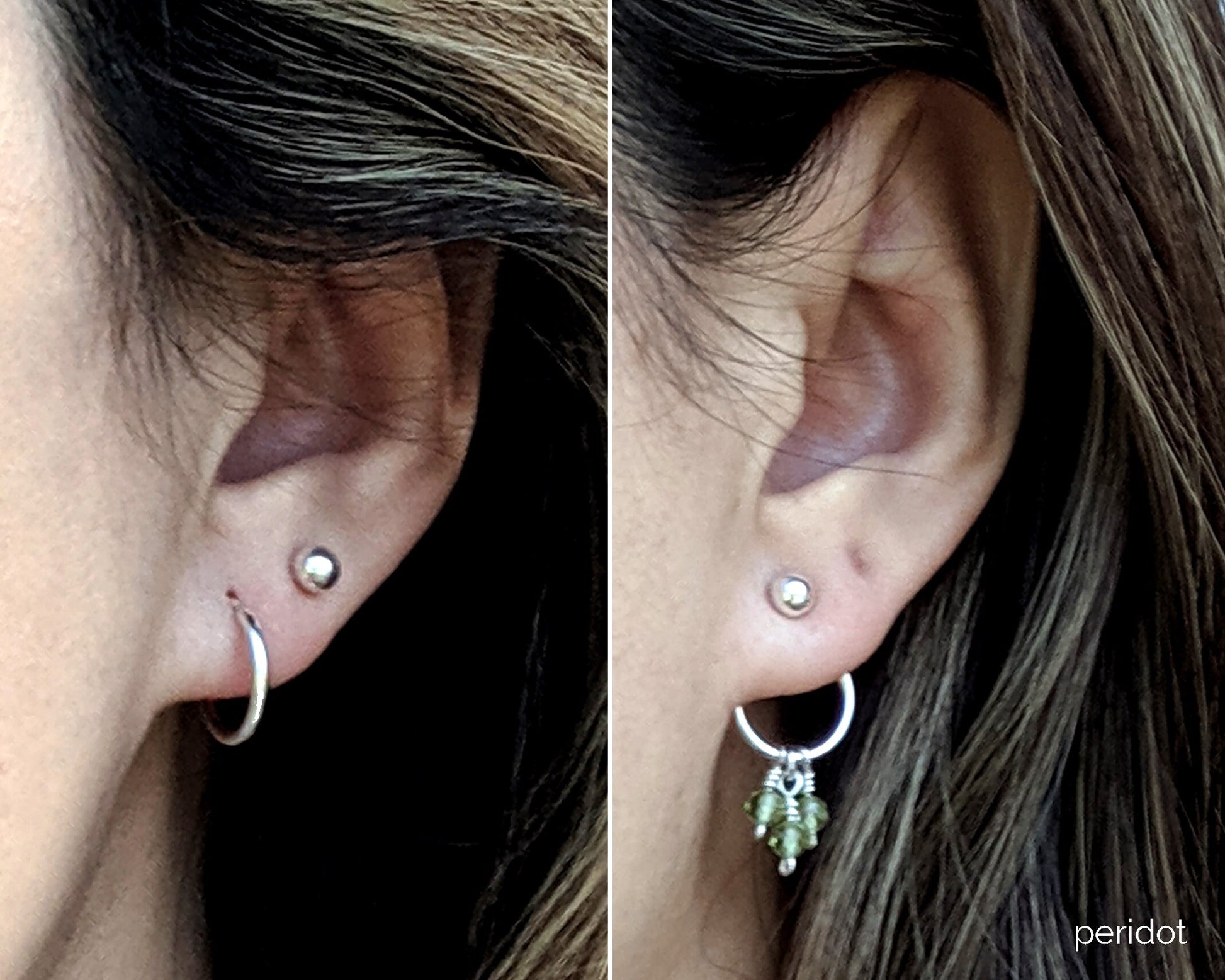 6-in-1 Ear jacket earrings with gemstone birthstone cluster  StudioVy   