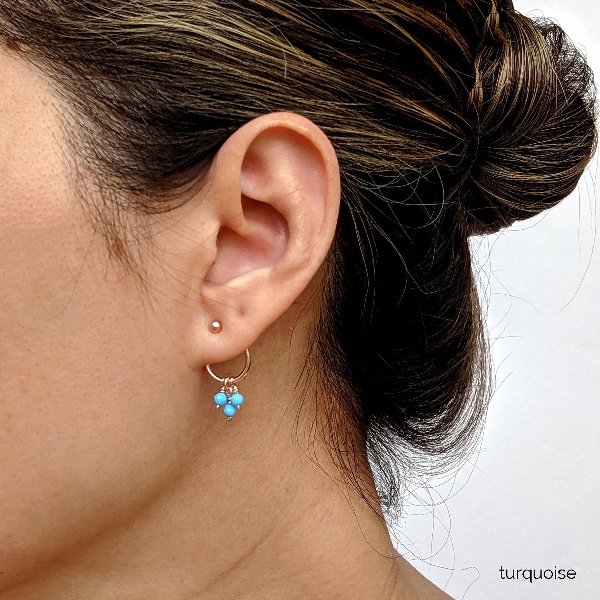 6-in-1 Ear jacket earrings with gemstone birthstone cluster  StudioVy   