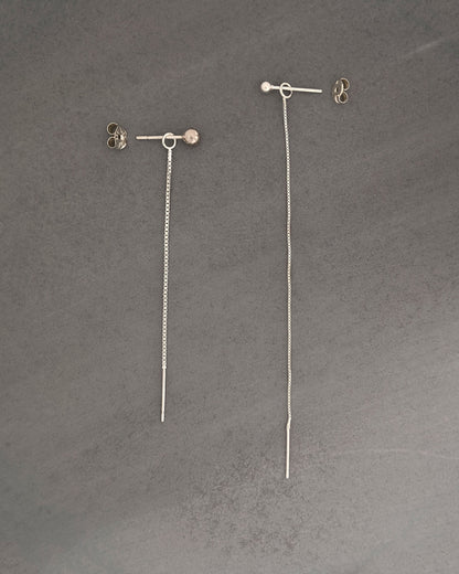 8-way ear jacket earring ft threader earrings in silver or gold  StudioVy   