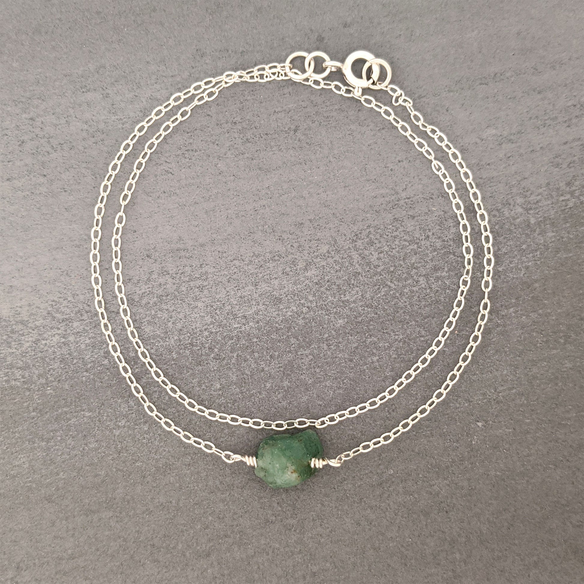 June birthstone bracelet Rainbow moonstone bracelet Raw stone wrap bracelet  StudioVy   