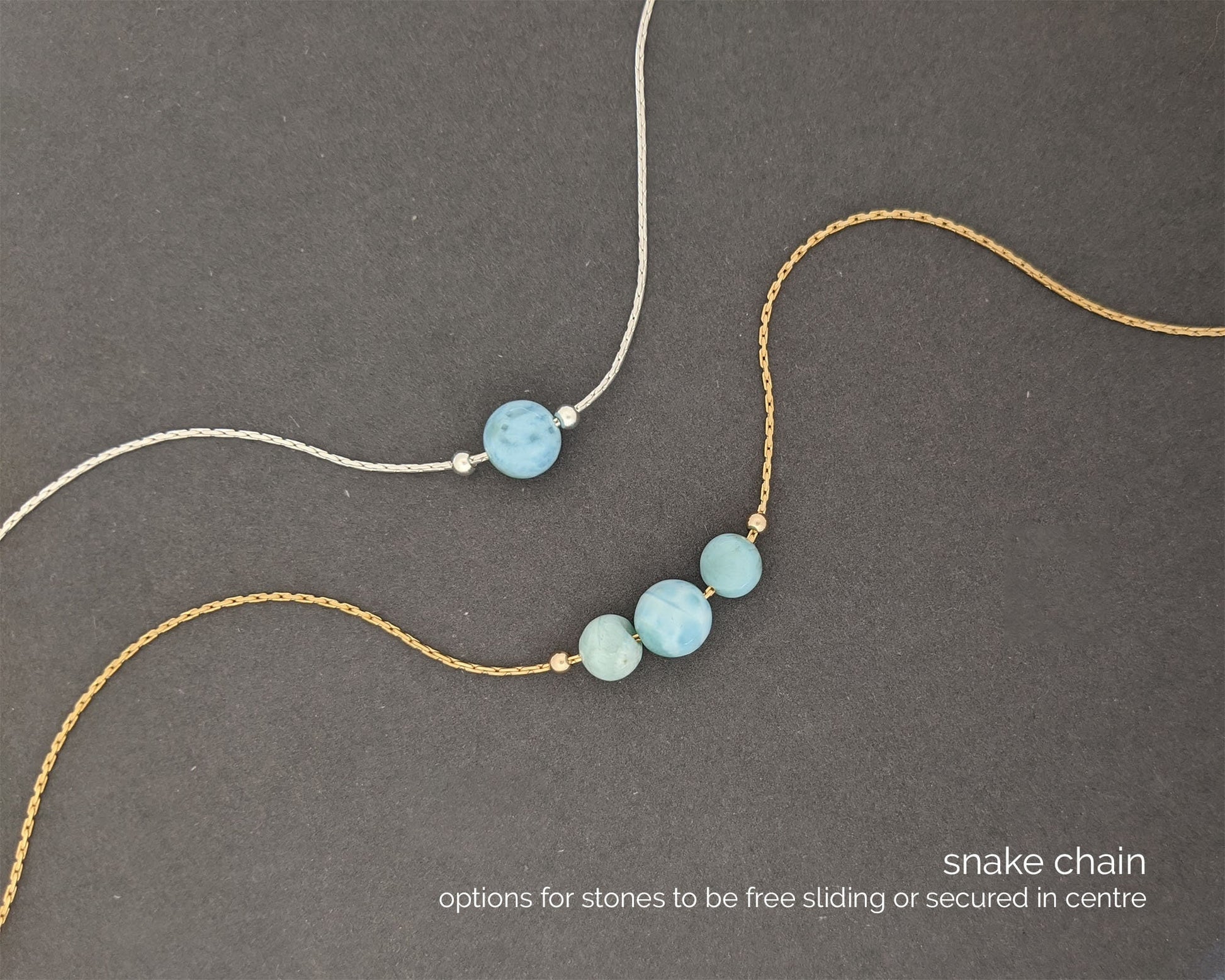 Genuine larimar necklace Beaded gemstone bar necklace Something blue for bride Beach jewelry Mother of the bride gift from daughter/groom  StudioVy   