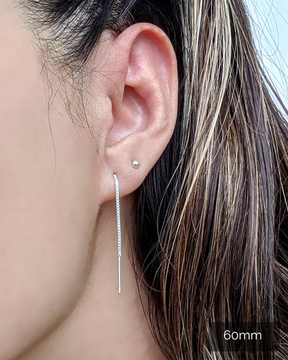 8-way ear jacket earring ft threader earrings in silver or gold  StudioVy   