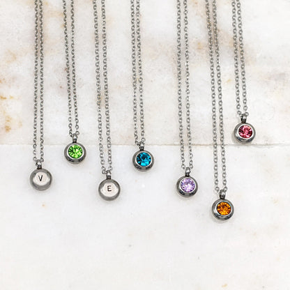 6-18th birthday gifts for girls from mom | Birthstone necklace with initial  StudioVy   