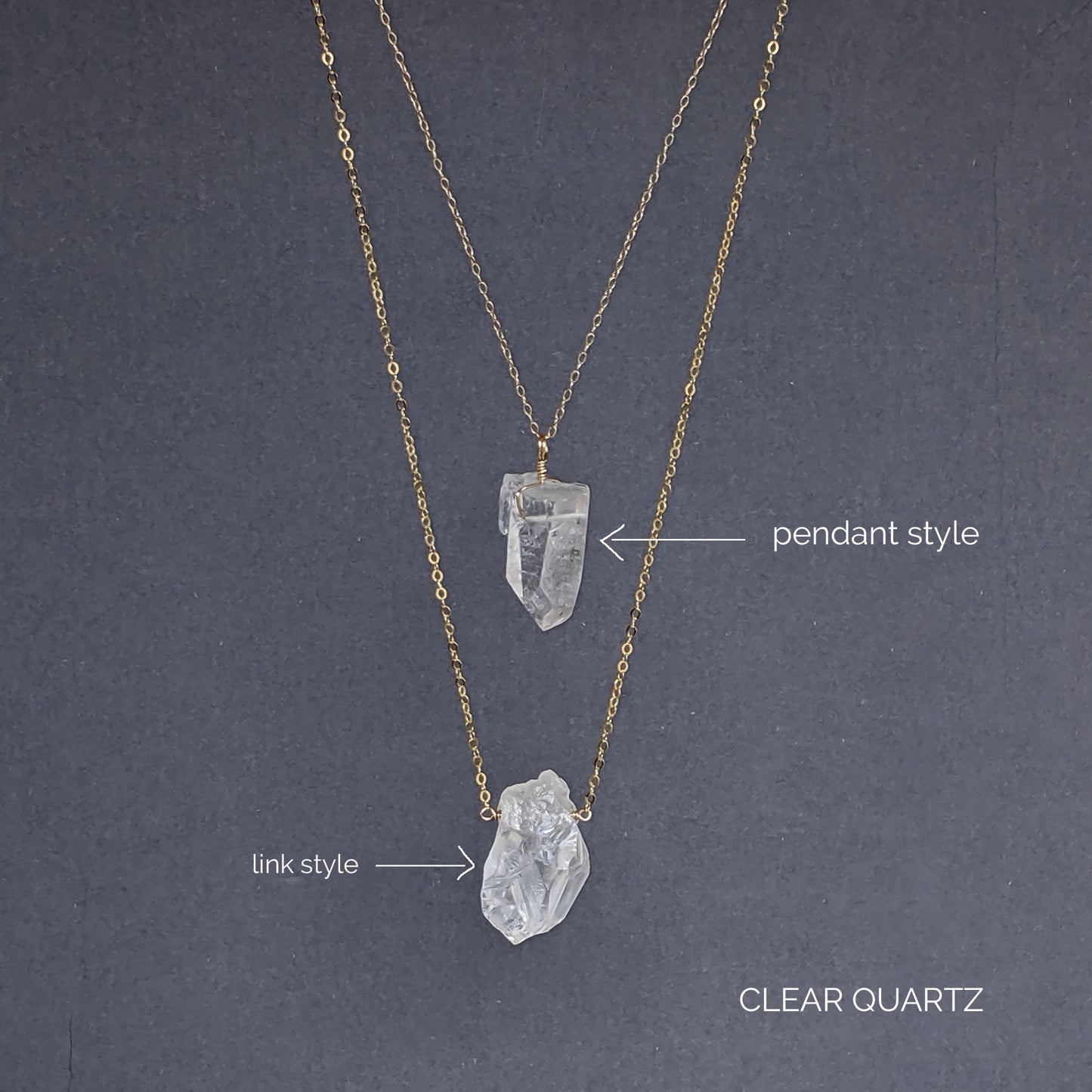 XLarge clear quartz pendant Raw crystal necklace Raw gemstone necklace Rock crystal necklace Crystal point pendant Crown chakra healing GIFT  StudioVy   