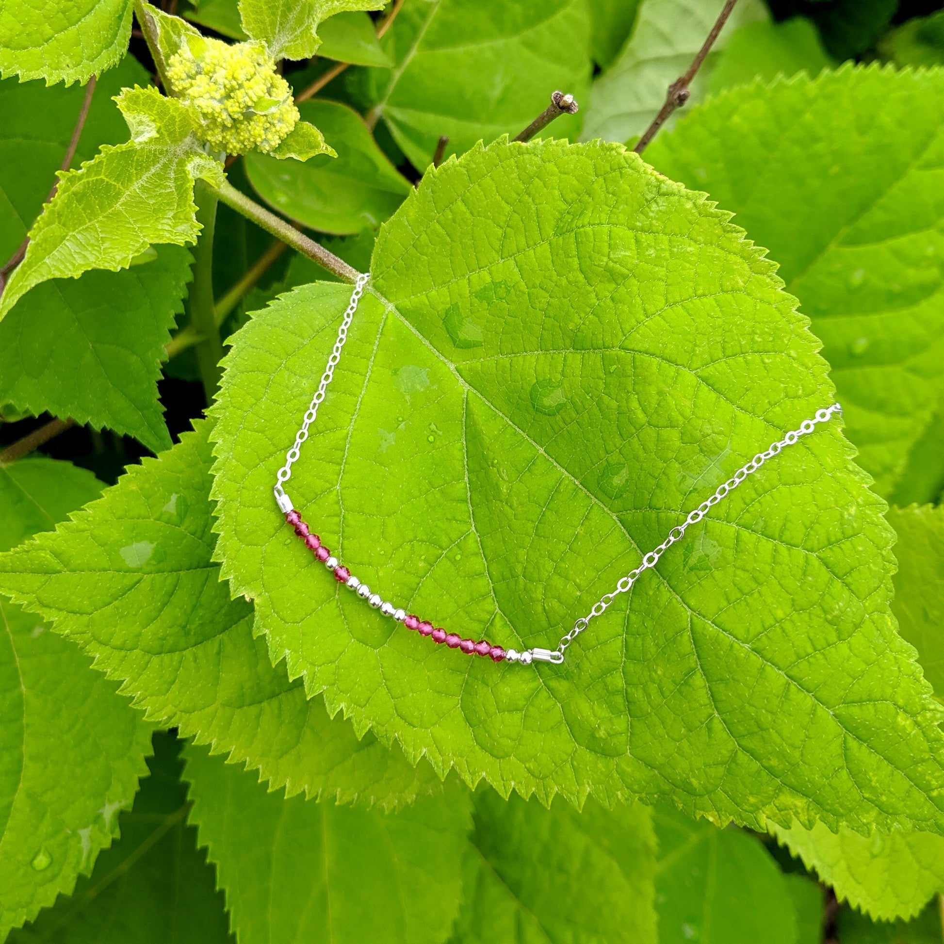 Custom Morse code necklace | Ruby necklace | July birthstone necklace  StudioVy   