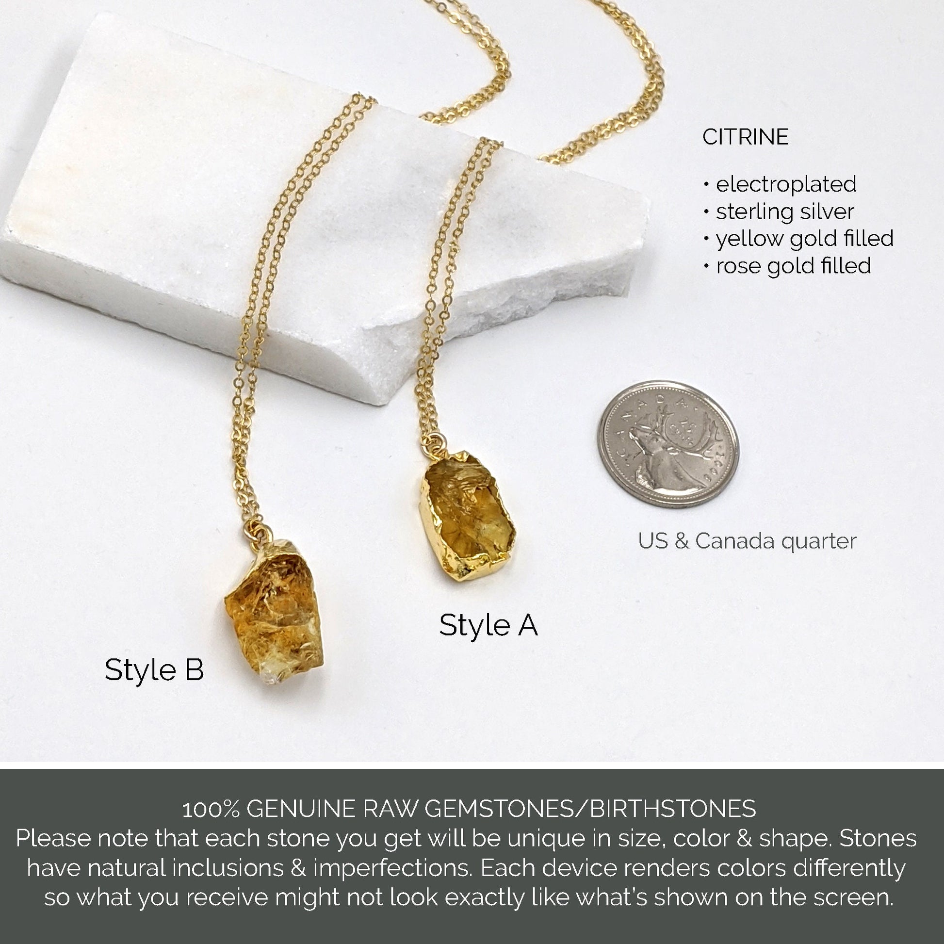 Electroformed jewelry Natural citrine pendant November birthstone necklace Raw citrine necklace Electroformed crystal necklace Real gemstone  StudioVy   