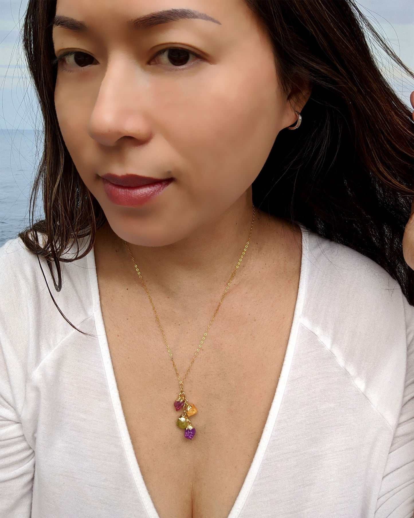 50th birthday Best friend necklace for 2-15 | Multiple birthstones necklace  StudioVy   