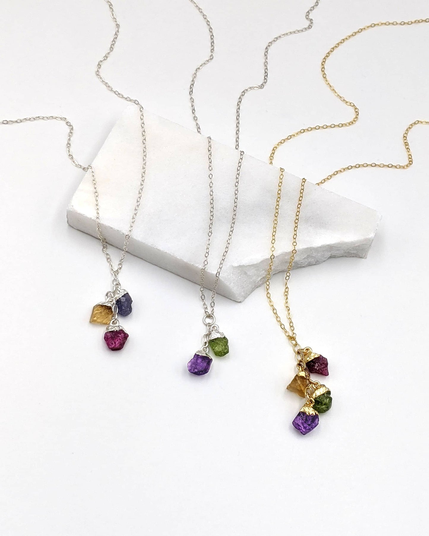 Mom Christmas gift from daughter: Family Birthstone necklace Mom necklace  StudioVy   