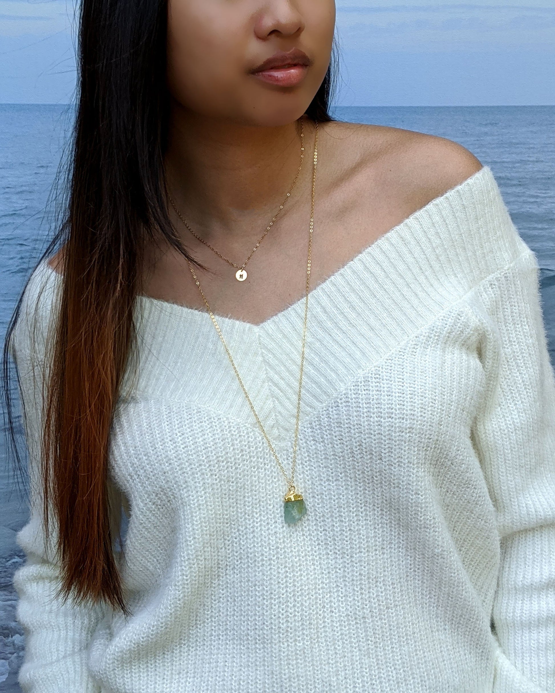 40th-60th birthday gifts Women birthstone necklace with large raw gemstone  StudioVy   