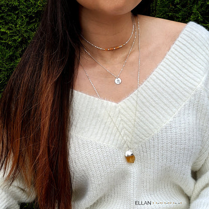 Gemstone Morse code necklace Custom birthstone necklace | Personalized gift  StudioVy   