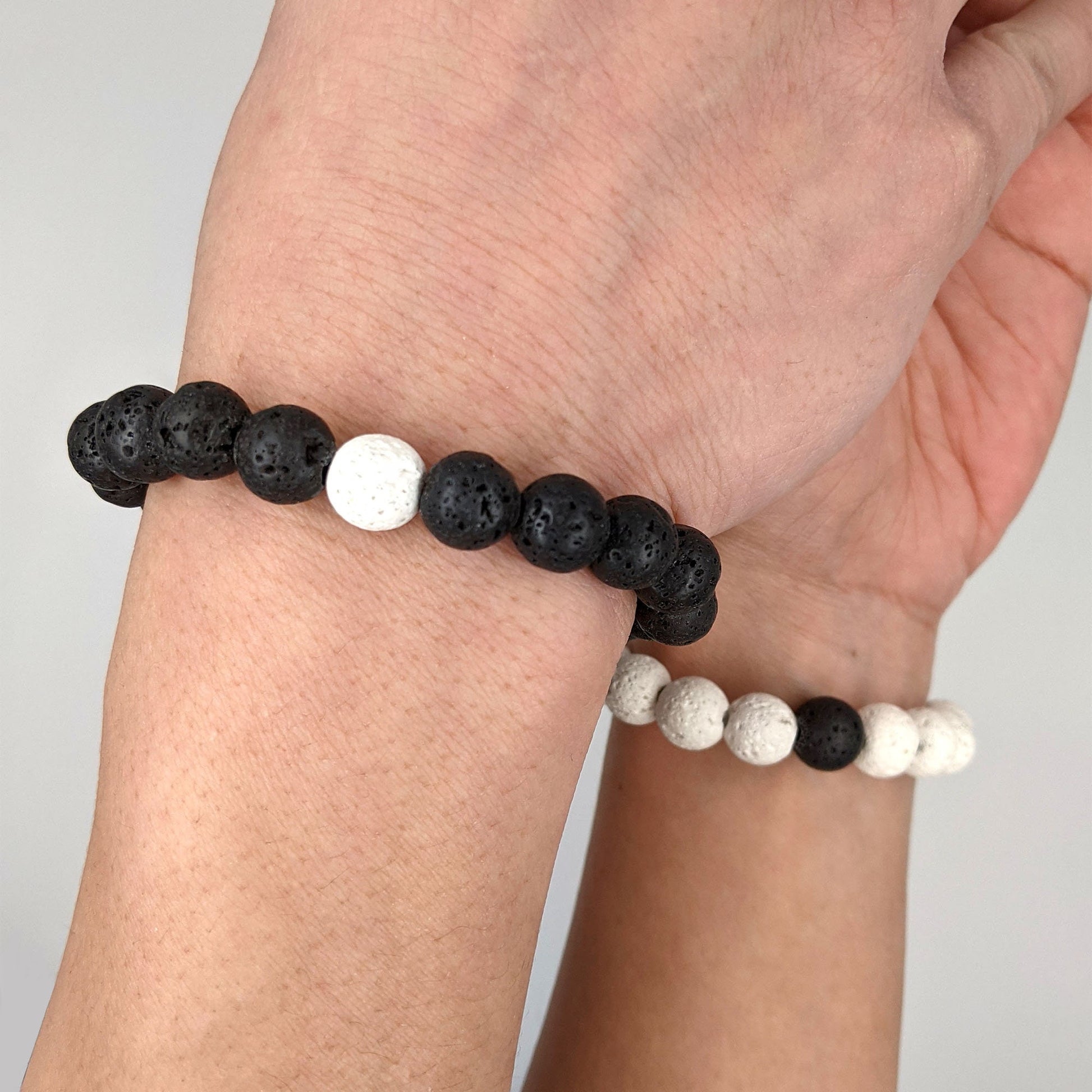 Aromatherapy couples bracelets set or single Matching bracelets Essential oil bracelets 1st anniversary gift for husband Valentines gifts  StudioVy   