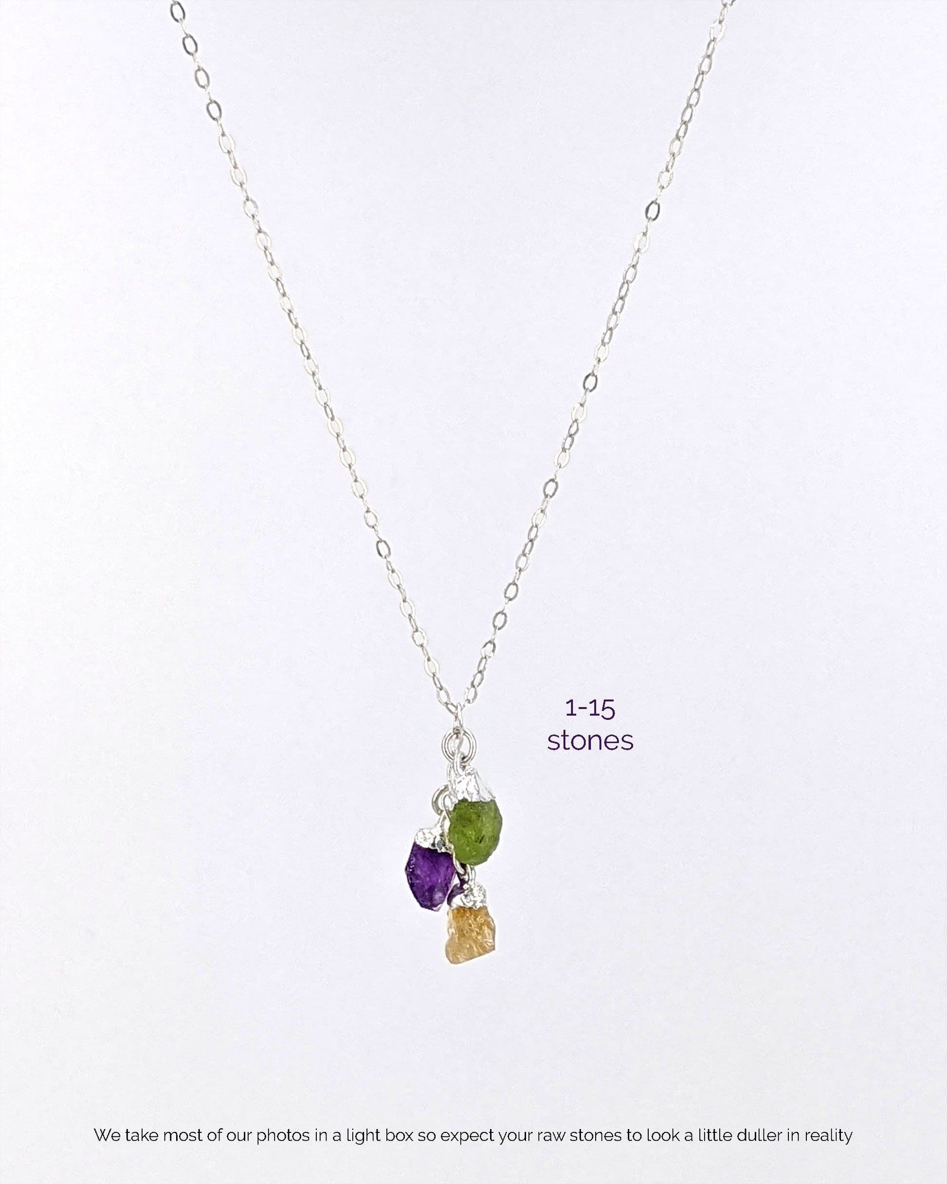 50th birthday Best friend necklace for 2-15 | Multiple birthstones necklace  StudioVy   