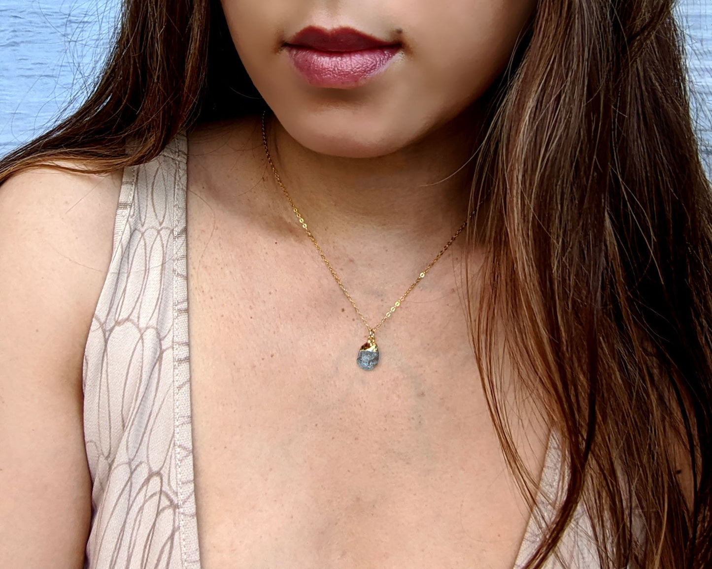 S-M Raw emerald necklace Raw emerald pendant May birthstone necklace Electroformed jewelry 21st birthday gifts for her Heart chakra necklace  StudioVy   