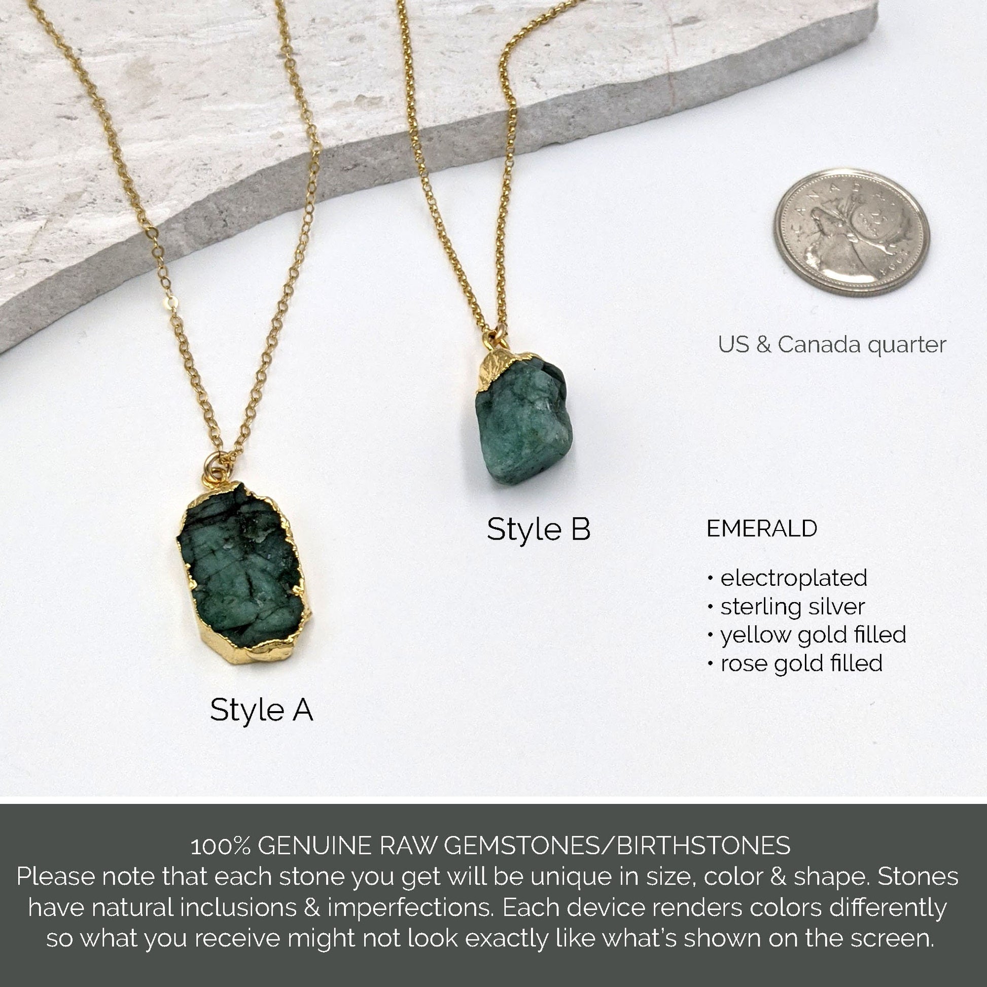 Large raw emerald necklace Raw emerald pendant necklace 40th birthday gifts women Heart chakra necklace Raw gemstone electroformed jewelry  StudioVy   