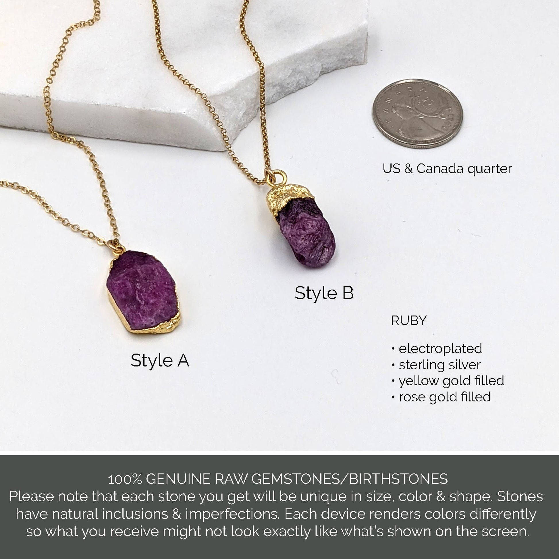 Genuine ruby necklace Raw ruby pendant Large raw gemstone necklace Raw crystal necklace July birthstone necklace 40th birthday gifts Women  StudioVy   