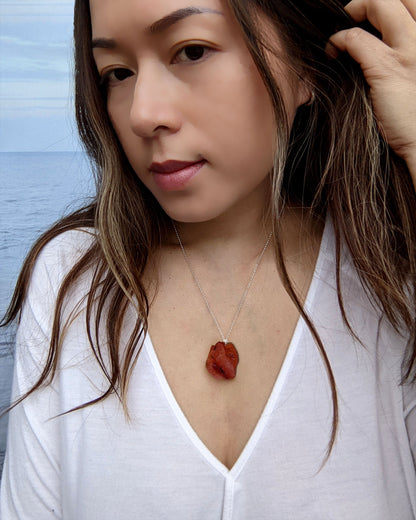 Raw sunstone pendant Bold chunky necklace Sunstone necklace Large gemstone pendant Convertible chakra crystal healing GIFT Sun stone jewelry  StudioVy   