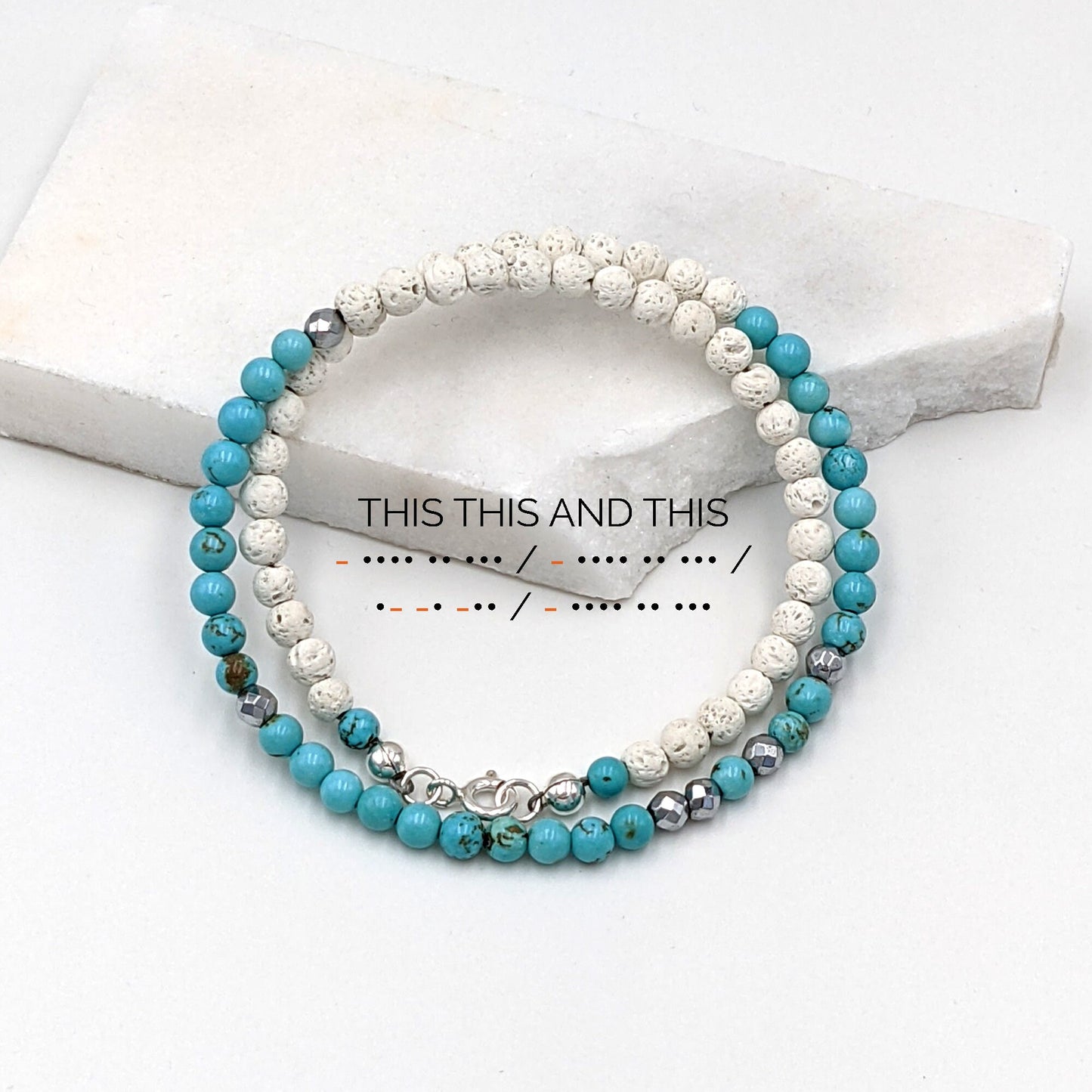 Morse code bracelet Men/Women Morse code necklace Amethyst bracelet Anxiety bracelet/Aromatherapy diffuser bracelet w chakra birthstone GIFT  studioVy   