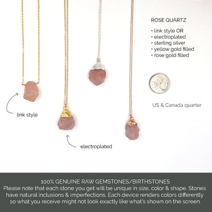 Chunky raw rose quartz necklace Rose gold-Silver rose quartz pendant Large crystal pendant Electroformed necklace Pink raw gemstone necklace  StudioVy   