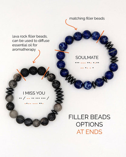 Morse code bracelet Men anxiety bracelet | Aromatherapy bracelet  StudioVy   