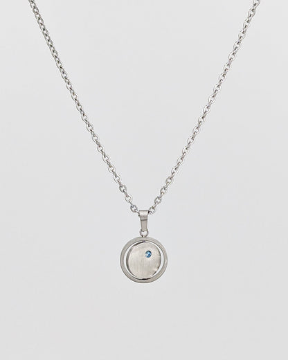 Fidget necklace with birthstone/inital, Anxiety spinner pendant necklace  StudioVy   