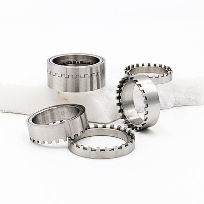 Fidget spinner ring/Anxiety ring with stacking gear for Men/Women/Kids  StudioVy   